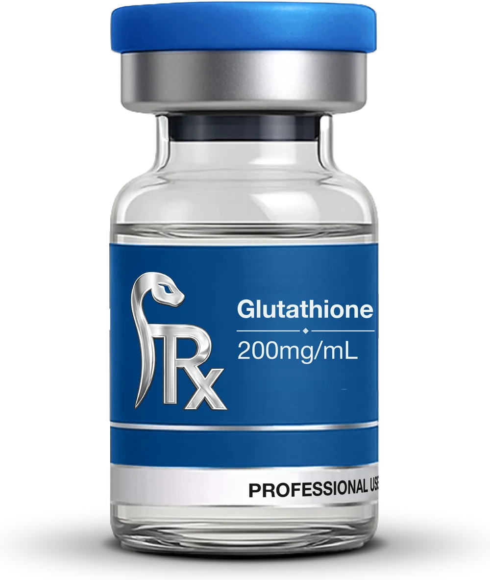 ForbiddenRx generic peptide vial — Glutathione photography in progress